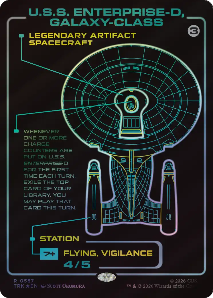 U.S.S. Enterprise-D, Galaxy-Class (Surge Foil) [Star Trek] | Multizone: Comics And Games