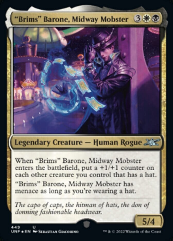 "Brims" Barone, Midway Mobster (Galaxy Foil) [Unfinity] MTG Single Magic: The Gathering  | Multizone: Comics And Games