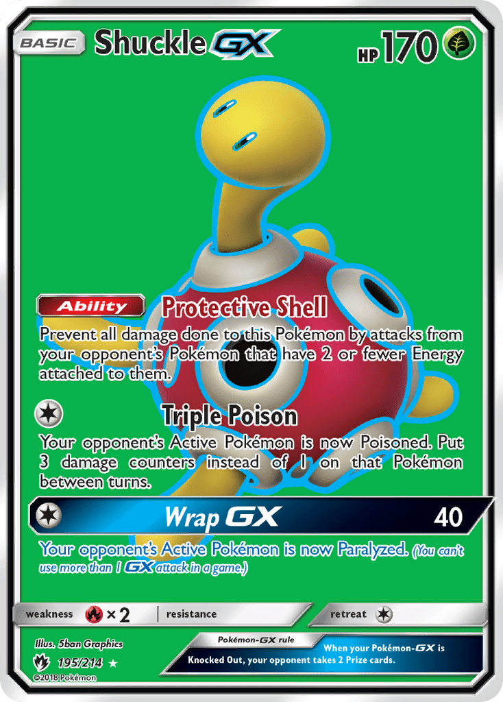 Shuckle GX (195/214) [Sun & Moon: Lost Thunder] Pokemon Single Pokémon  | Multizone: Comics And Games