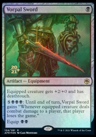 Vorpal Sword [Dungeons & Dragons: Adventures in the Forgotten Realms Prerelease Promos] MTG Single Magic: The Gathering  | Multizone: Comics And Games