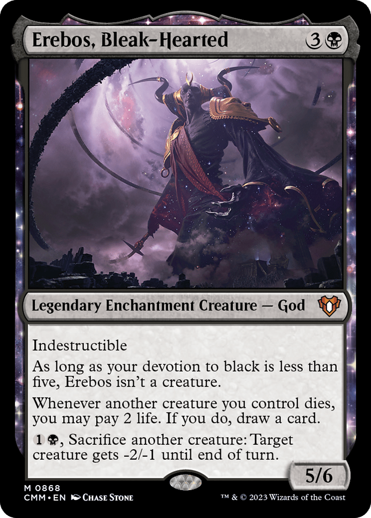 Erebos, Bleak-Hearted [Commander Masters] MTG Single Magic: The Gathering  | Multizone: Comics And Games
