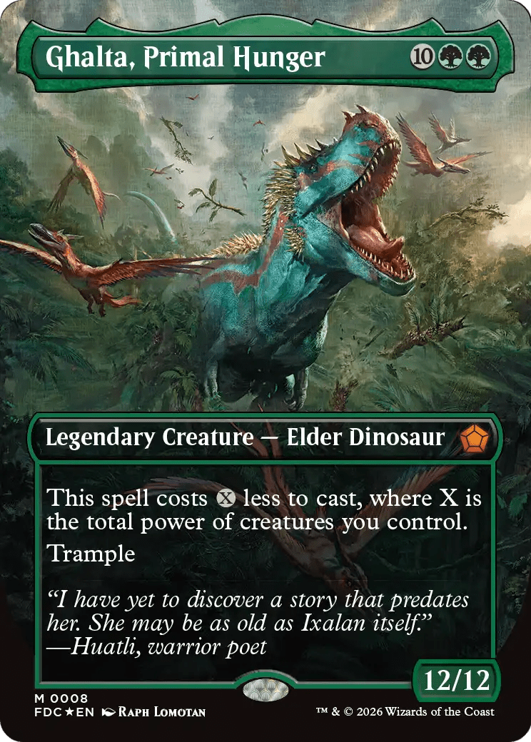 Ghalta, Primal Hunger (Borderless) [Foundations Commander] MTG Single Magic: The Gathering  | Multizone: Comics And Games