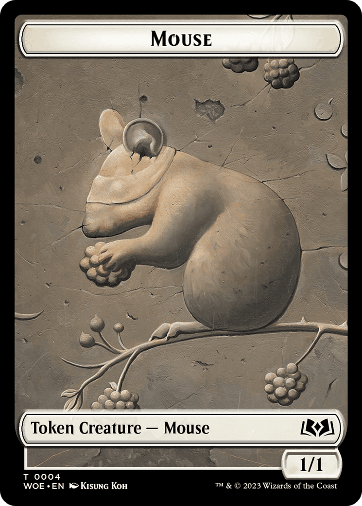 Mouse // Food (0010) Double-Sided Token [Wilds of Eldraine Tokens] MTG Single Magic: The Gathering  | Multizone: Comics And Games