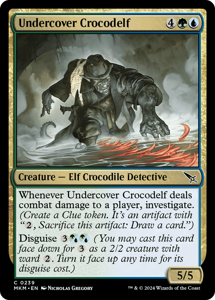 Undercover Crocodelf (White) [Murders at Karlov Manor] MTG Single Magic: The Gathering  | Multizone: Comics And Games