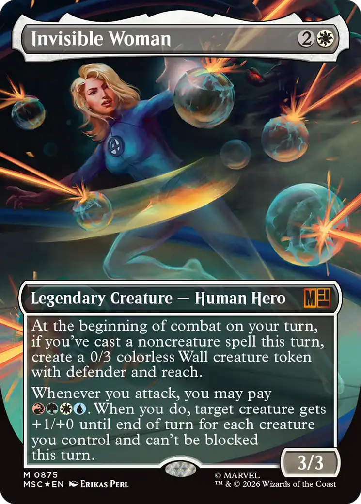 Invisible Woman (Borderless) (Surge Foil) [Marvel Super Heroes Commander] | Multizone: Comics And Games