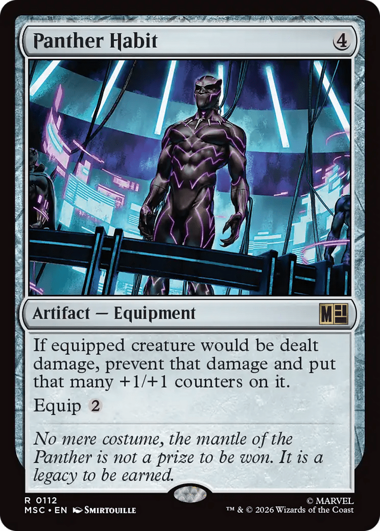 Panther Habit (Surge Foil) [Marvel Super Heroes Commander] MTG Single Magic: The Gathering  | Multizone: Comics And Games
