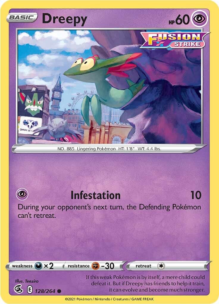 Dreepy (128/264) [Sword & Shield: Fusion Strike] Pokemon Single Pokémon  | Multizone: Comics And Games