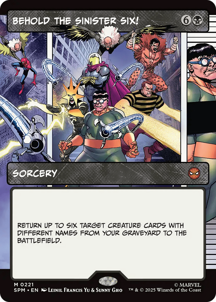 Behold the Sinister Six! (Borderless) [Marvel's Spider-Man] MTG Single Magic: The Gathering  | Multizone: Comics And Games