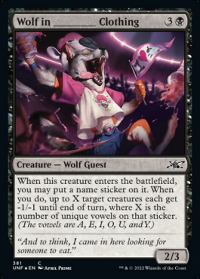 Wolf in _____ Clothing (Galaxy Foil) [Unfinity] MTG Single Magic: The Gathering  | Multizone: Comics And Games