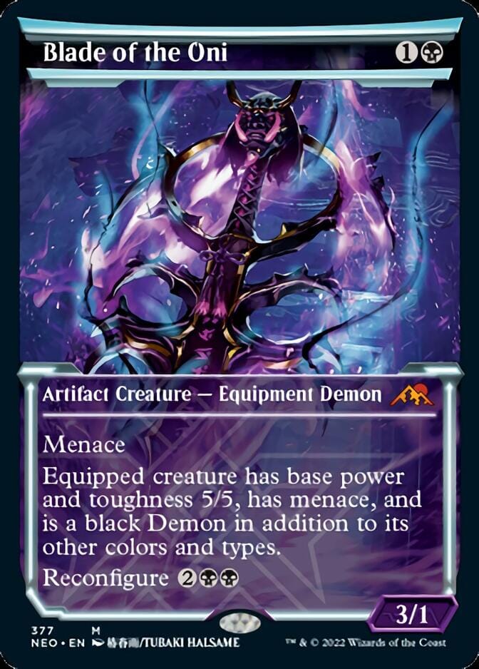 Blade of the Oni (Showcase Soft Glow) [Kamigawa: Neon Dynasty] MTG Single Magic: The Gathering  | Multizone: Comics And Games