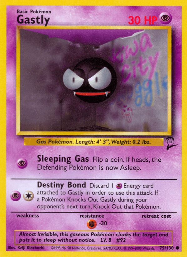 Gastly (75/130) [Base Set 2] Pokemon Single Pokémon  | Multizone: Comics And Games
