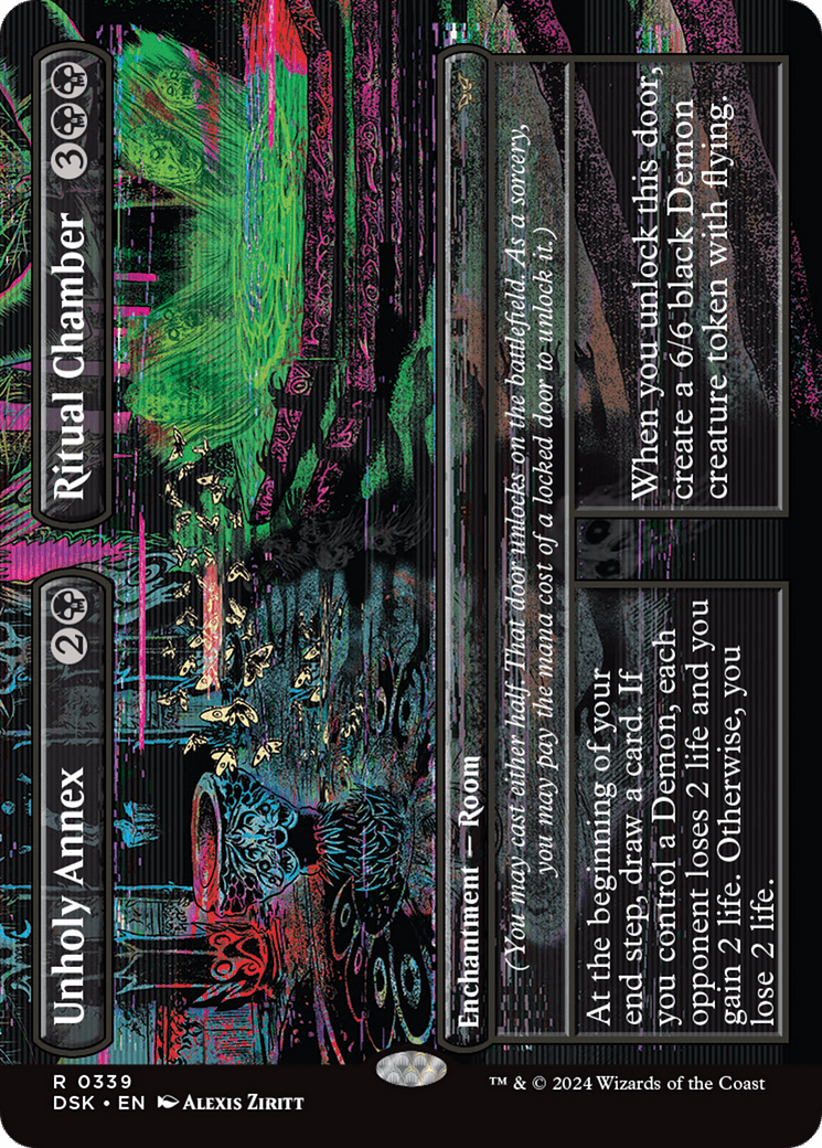 Unholy Annex // Ritual Chamber (Borderless) [Duskmourn: House of Horror] MTG Single Magic: The Gathering  | Multizone: Comics And Games