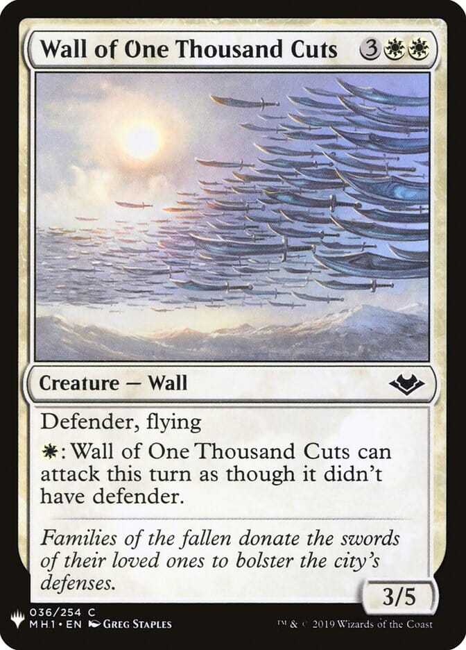 Wall of One Thousand Cuts [Mystery Booster] MTG Single Magic: The Gathering  | Multizone: Comics And Games
