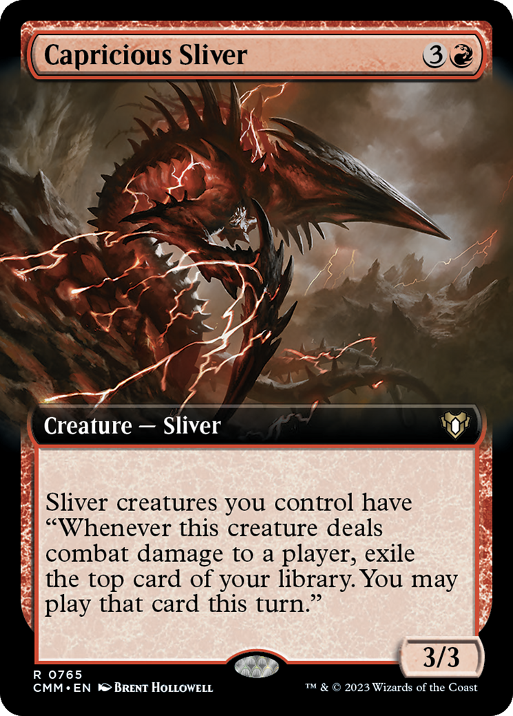 Capricious Sliver (Extended Art) [Commander Masters] | Multizone: Comics And Games