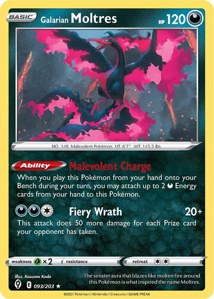 Galarian Moltres (093/203) [Sword & Shield: Evolving Skies] Pokemon Single Pokémon  | Multizone: Comics And Games