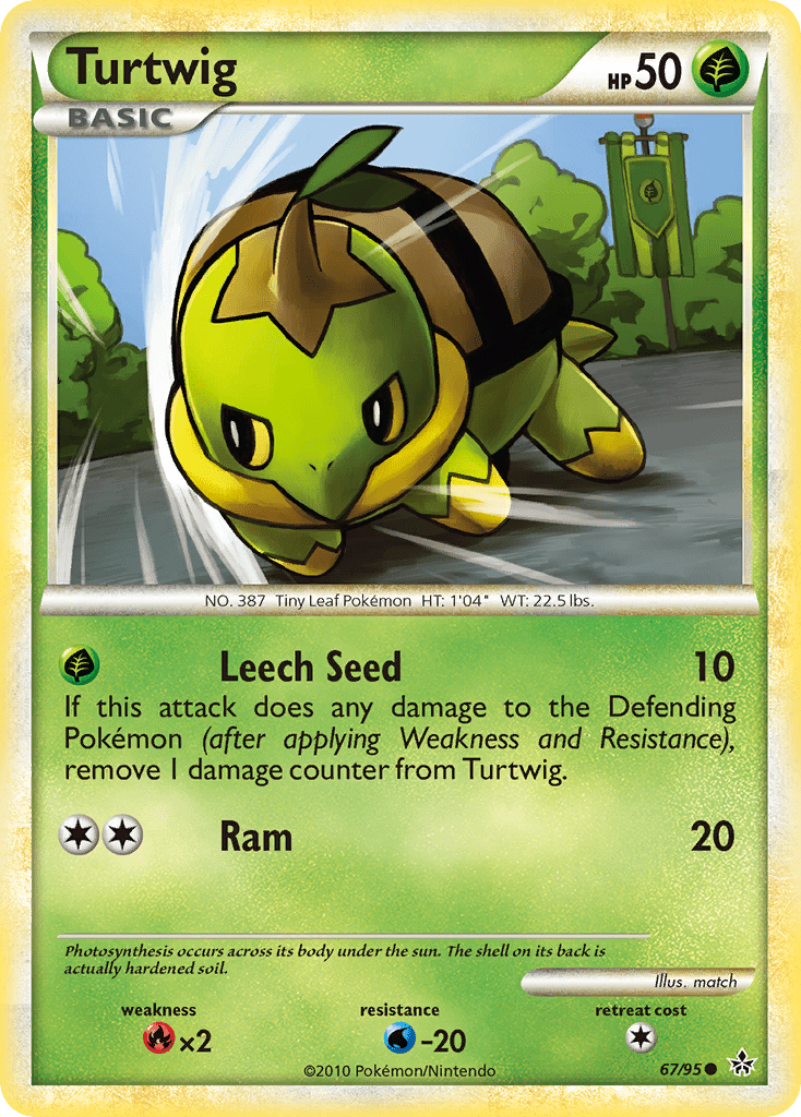 Turtwig (67/95) [HeartGold & SoulSilver: Unleashed] Pokemon Single Pokémon  | Multizone: Comics And Games