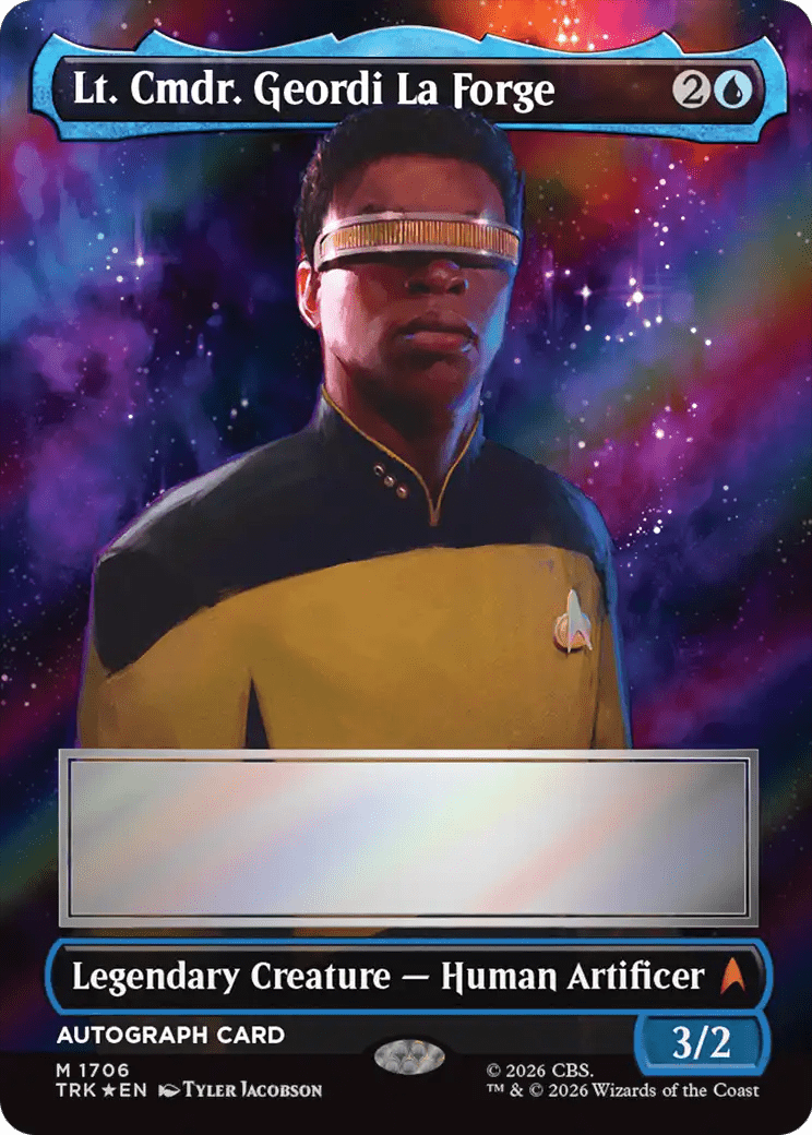 Lt. Cmdr. Geordi La Forge (Borderless) (Signed) [Star Trek] MTG Single Magic: The Gathering  | Multizone: Comics And Games