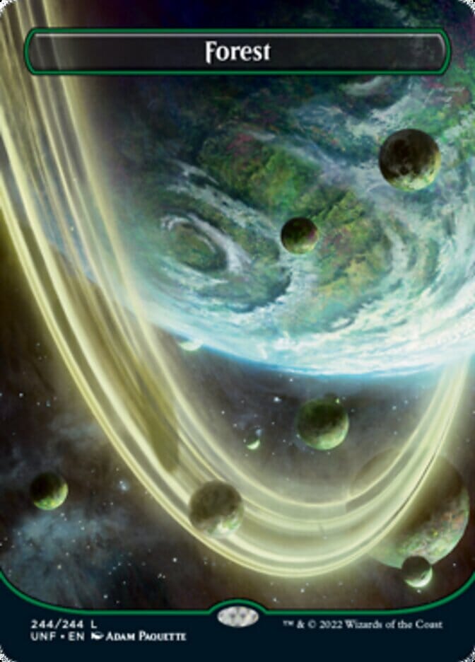 Forest (244) (Orbital Space-ic Land) [Unfinity] MTG Single Magic: The Gathering  | Multizone: Comics And Games