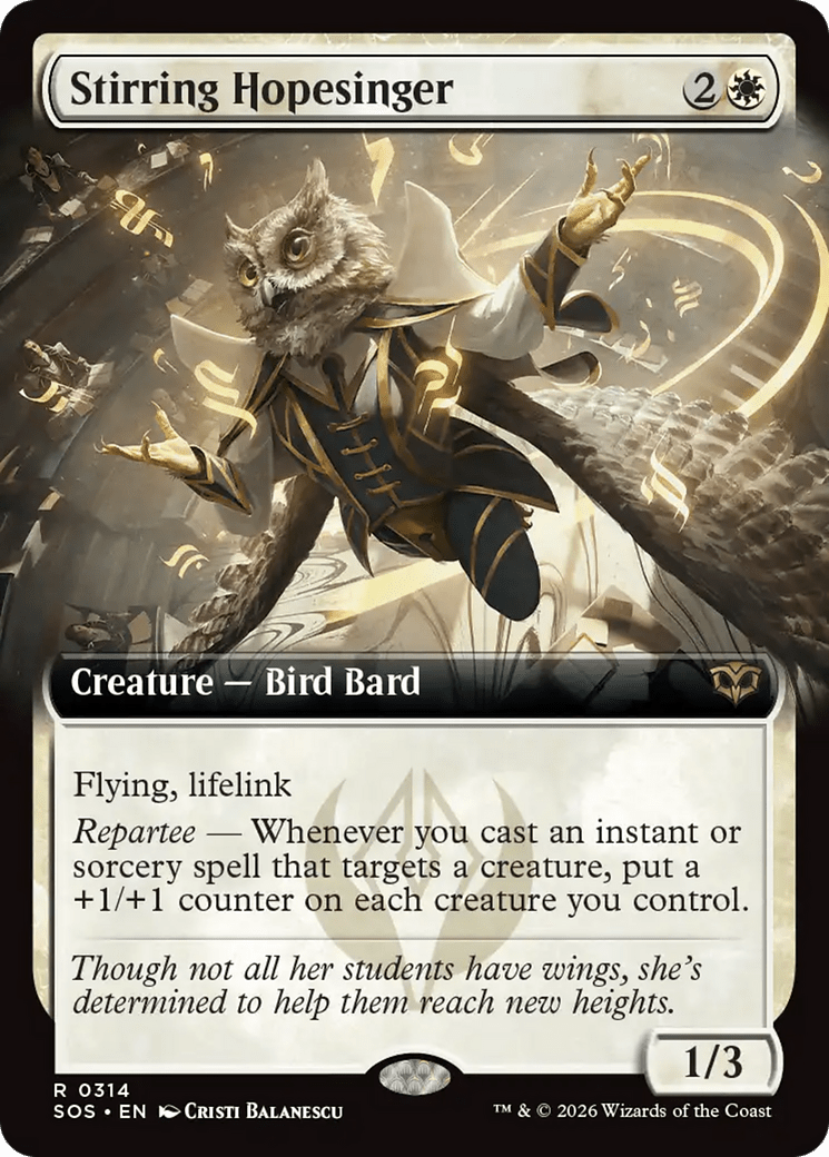 Stirring Hopesinger (Extended Art) [Secrets of Strixhaven] MTG Single Magic: The Gathering  | Multizone: Comics And Games