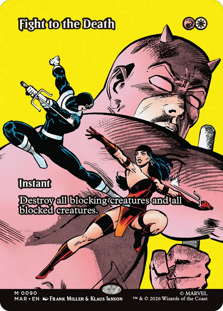 Fight to the Death (Borderless) [Marvel Universe: Eternal-Legal] MTG Single Magic: The Gathering  | Multizone: Comics And Games