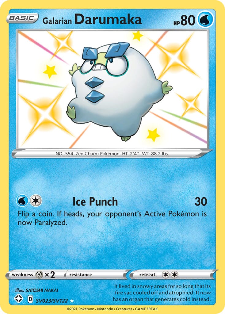 Galarian Darumaka (SV023/SV122) [Sword & Shield: Shining Fates] Pokemon Single Pokémon  | Multizone: Comics And Games