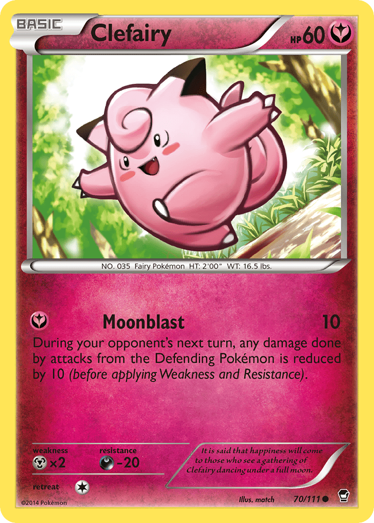 Clefairy (70/111) [XY: Furious Fists] Pokemon Single Pokémon  | Multizone: Comics And Games