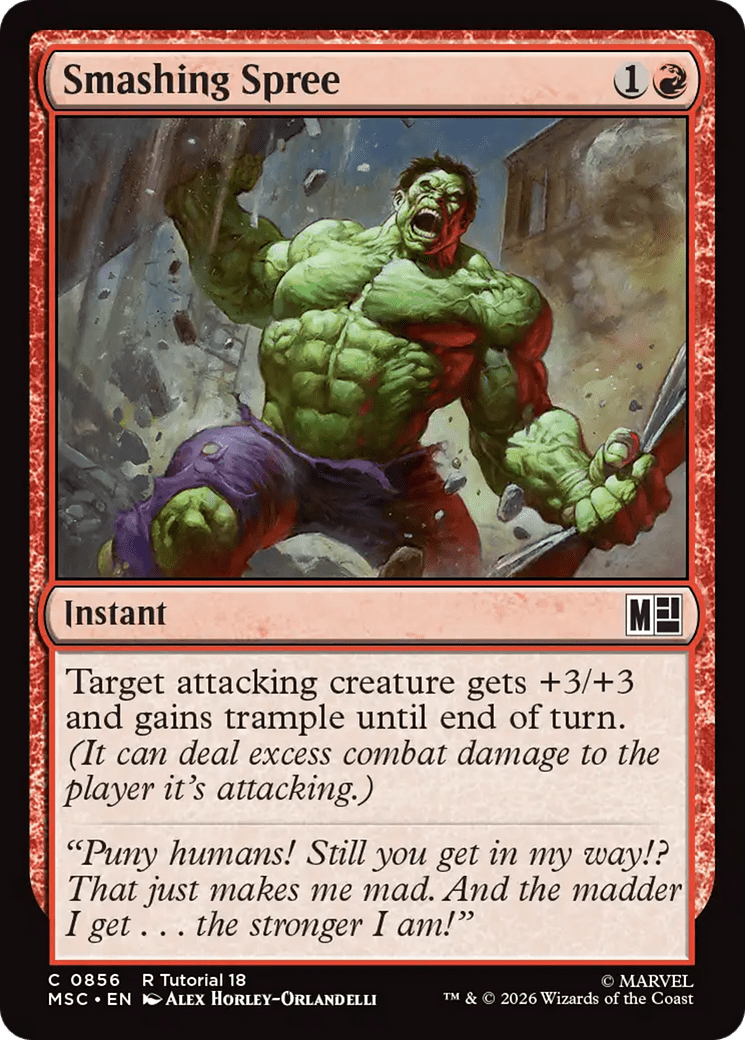 Smashing Spree (0856) [Marvel Super Heroes Commander] MTG Single Magic: The Gathering  | Multizone: Comics And Games