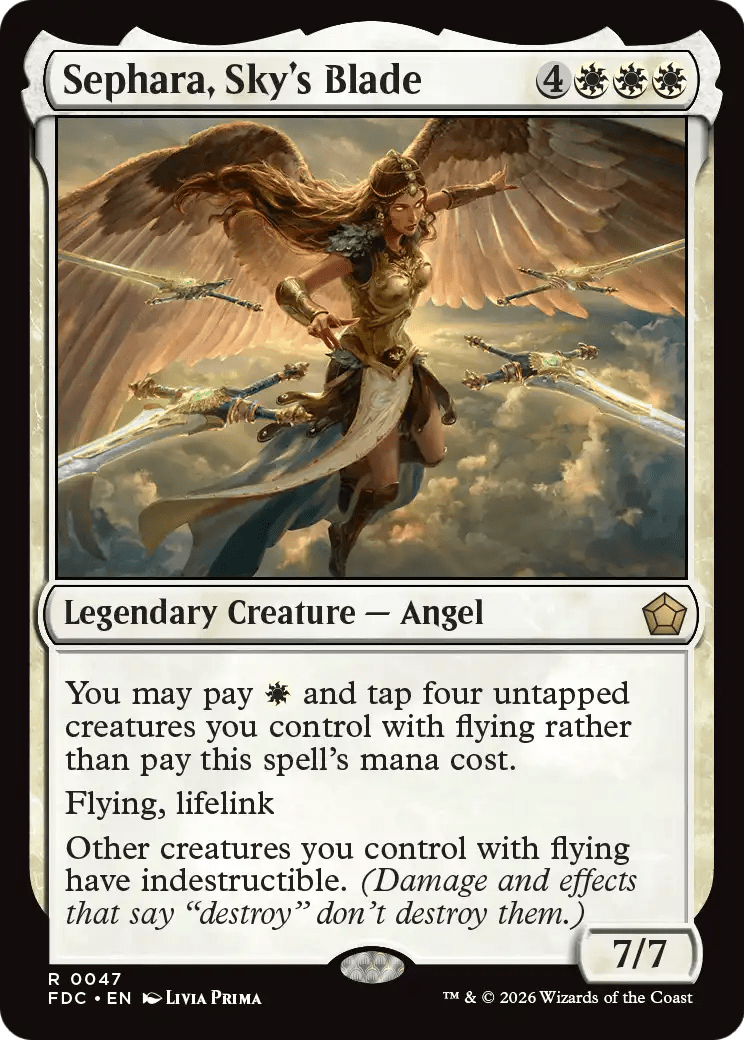 Sephara, Sky's Blade [Foundations Commander] MTG Single Magic: The Gathering  | Multizone: Comics And Games