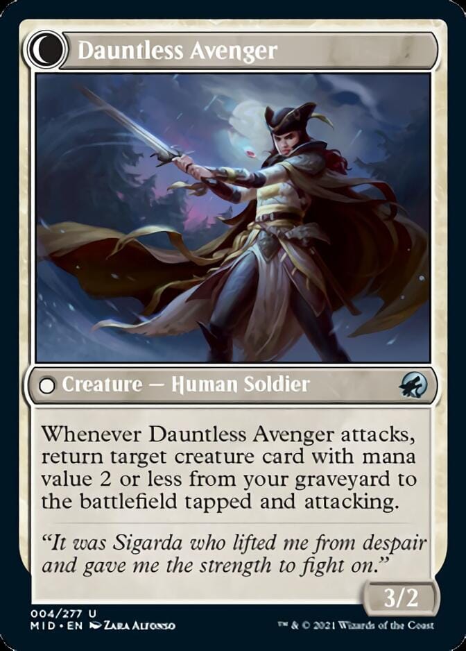 Bereaved Survivor // Dauntless Avenger [Innistrad: Midnight Hunt] MTG Single Magic: The Gathering  | Multizone: Comics And Games