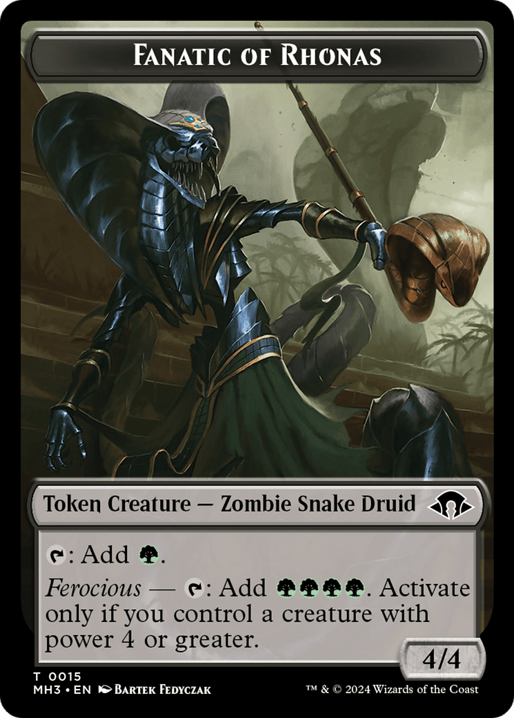 Fanatic of Rhonas Token [Modern Horizons 3 Tokens] MTG Single Magic: The Gathering  | Multizone: Comics And Games