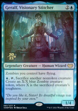 Geralf, Visionary Stitcher [Innistrad: Crimson Vow Prerelease Promos] MTG Single Magic: The Gathering  | Multizone: Comics And Games