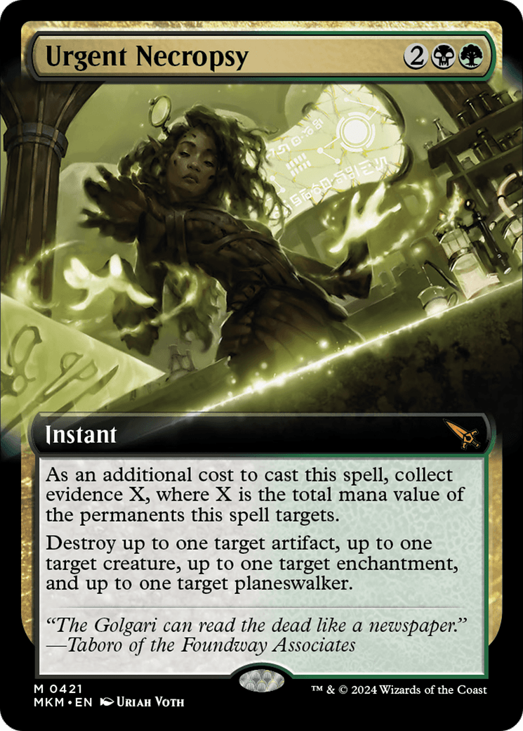 Urgent Necropsy (Extended Art) [Murders at Karlov Manor] MTG Single Magic: The Gathering  | Multizone: Comics And Games