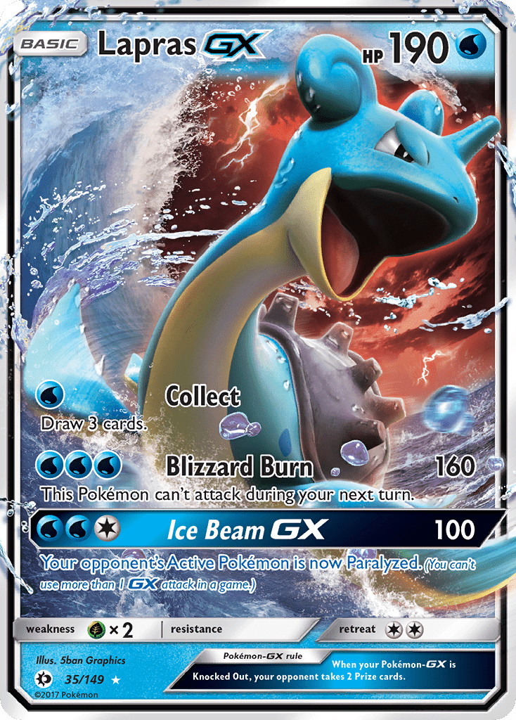 Lapras GX (35/149) [Sun & Moon: Base Set] Pokemon Single Pokémon  | Multizone: Comics And Games