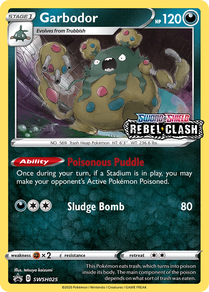 Garbodor (SWSH025) (Prerelease Promo) [Sword & Shield: Black Star Promos] Pokemon Single Pokémon  | Multizone: Comics And Games