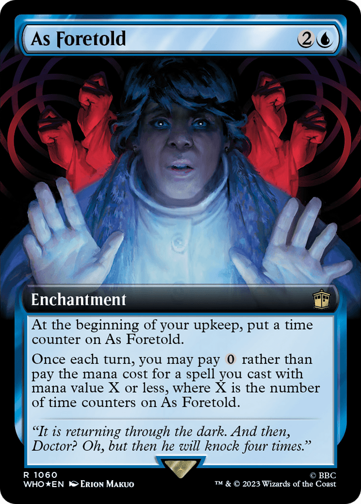 As Foretold (Extended Art) (Surge Foil) [Doctor Who] MTG Single Magic: The Gathering  | Multizone: Comics And Games