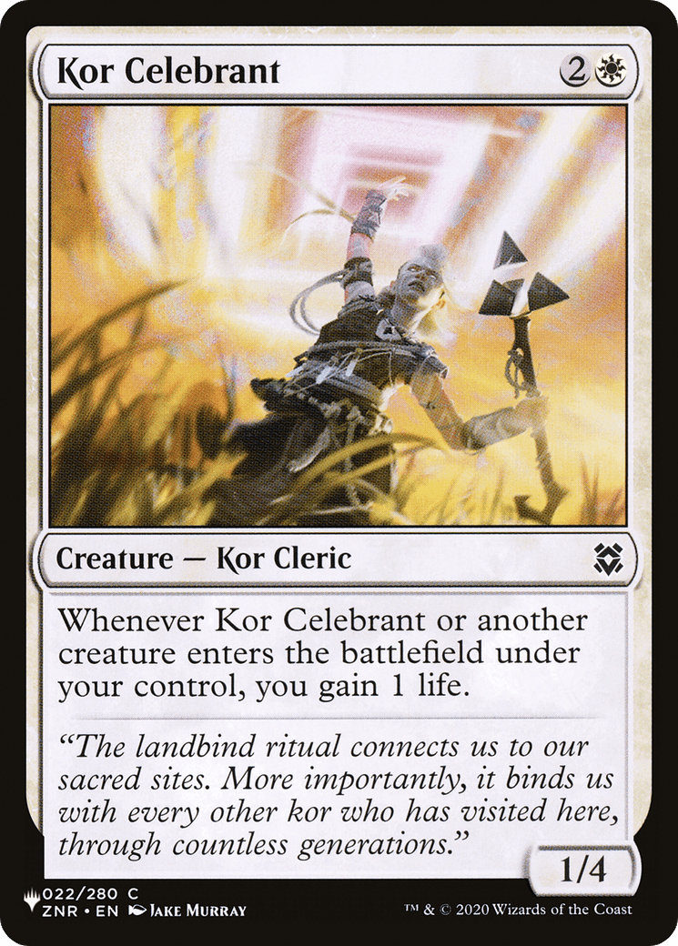 Kor Celebrant [The List] MTG Single Magic: The Gathering  | Multizone: Comics And Games