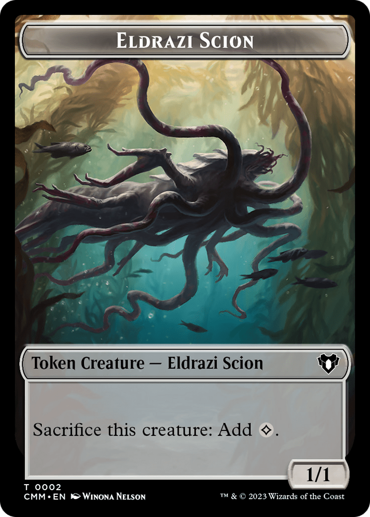 Manifest // Eldrazi Scion Double-Sided Token [Commander Masters Tokens] MTG Single Magic: The Gathering  | Multizone: Comics And Games