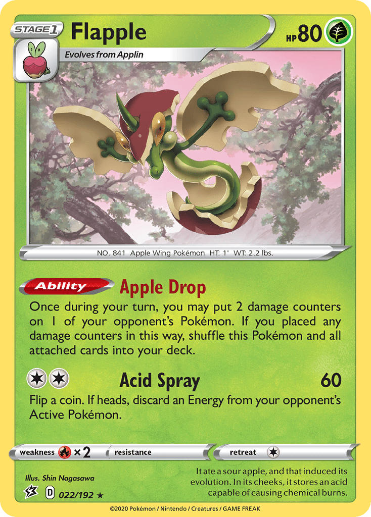 Flapple (022/192) [Sword & Shield: Rebel Clash] Pokemon Single Pokémon  | Multizone: Comics And Games