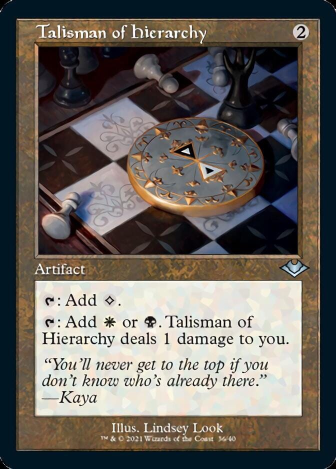 Talisman of Hierarchy (Retro Foil Etched) [Modern Horizons] MTG Single Magic: The Gathering  | Multizone: Comics And Games