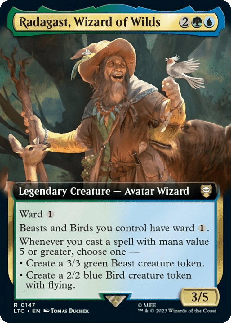 Radagast, Wizard of Wilds (Extended Art) [The Lord of the Rings: Tales of Middle-Earth Commander] MTG Single Magic: The Gathering  | Multizone: Comics And Games