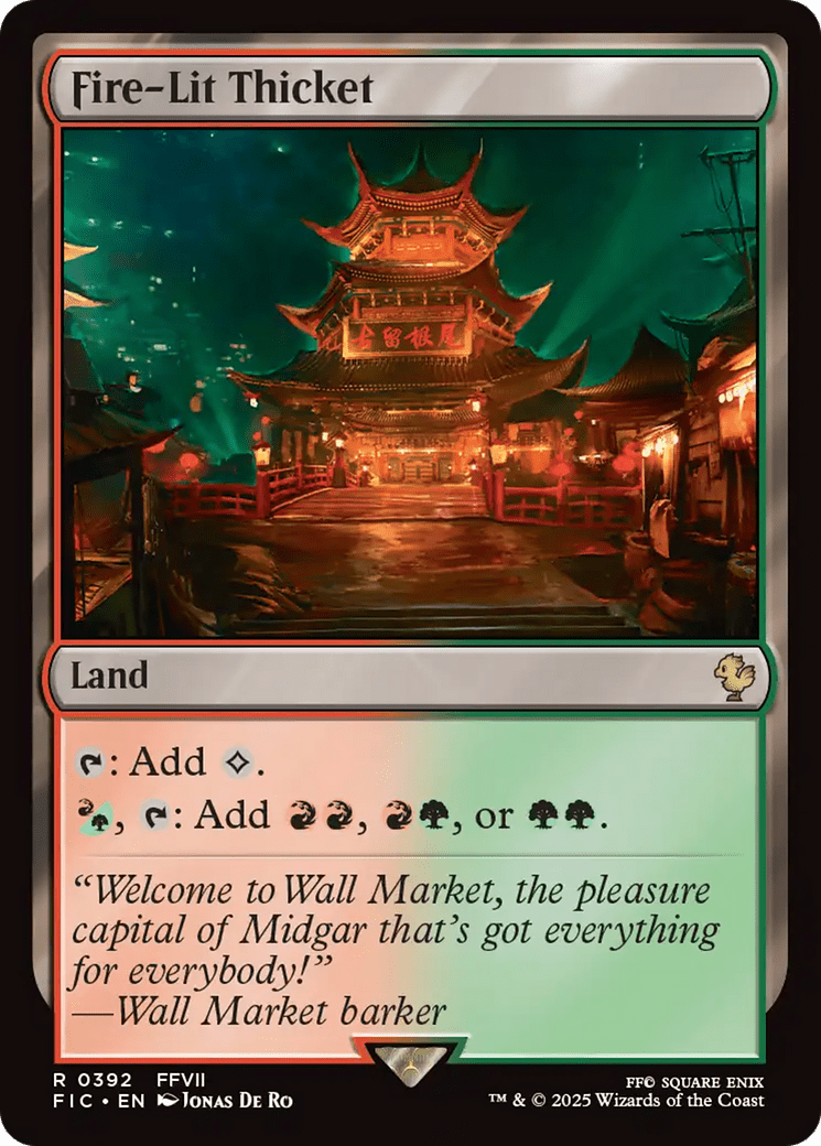 Fire-Lit Thicket [FINAL FANTASY Commander] MTG Single Magic: The Gathering  | Multizone: Comics And Games