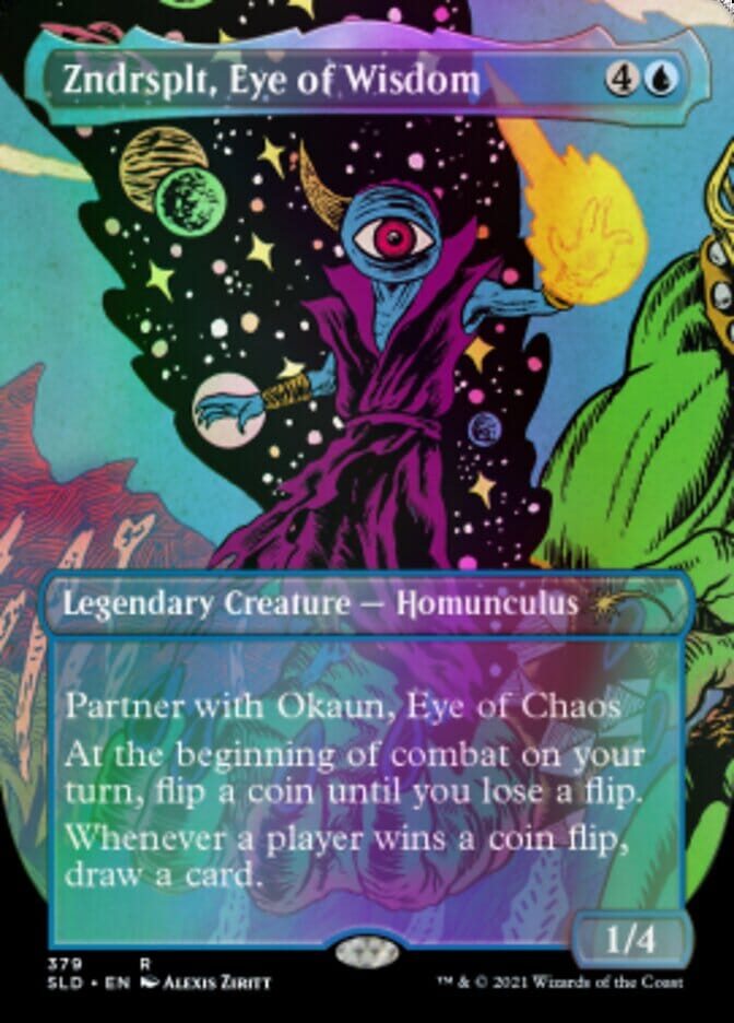 Zndrsplt, Eye of Wisdom // Zndrsplt, Eye of Wisdom (Borderless) [Secret Lair Drop Series] MTG Single Magic: The Gathering  | Multizone: Comics And Games