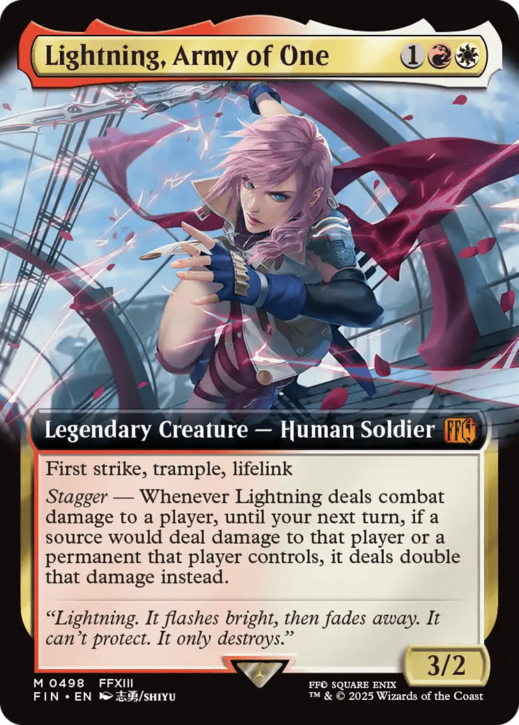 Lightning, Army of One (Extended Art) [FINAL FANTASY] MTG Single Magic: The Gathering  | Multizone: Comics And Games
