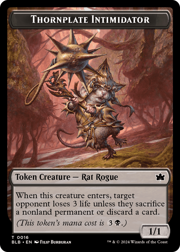 Otter // Thornplate Intimidator Double-Sided Token [Bloomburrow Tokens] MTG Single Magic: The Gathering  | Multizone: Comics And Games