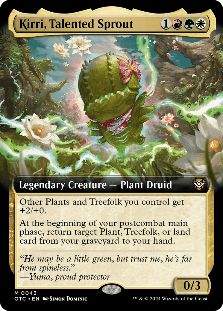 Kirri, Talented Sprout (Extended Art) [Outlaws of Thunder Junction Commander] MTG Single Magic: The Gathering  | Multizone: Comics And Games