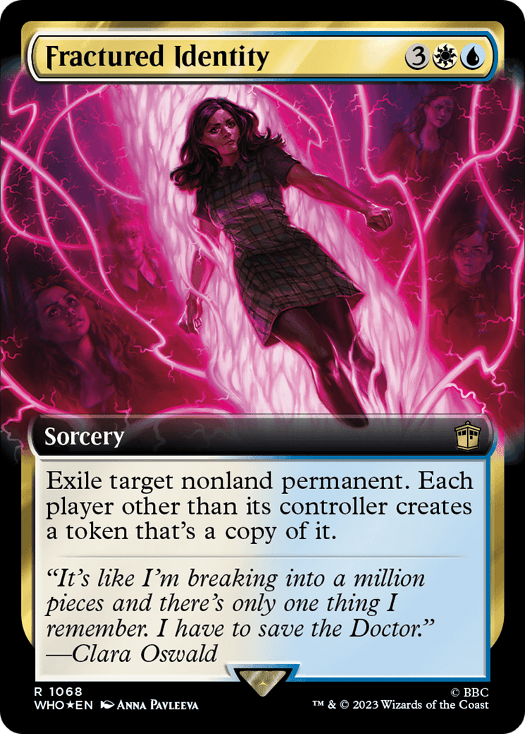Fractured Identity (Extended Art) (Surge Foil) [Doctor Who] MTG Single Magic: The Gathering  | Multizone: Comics And Games