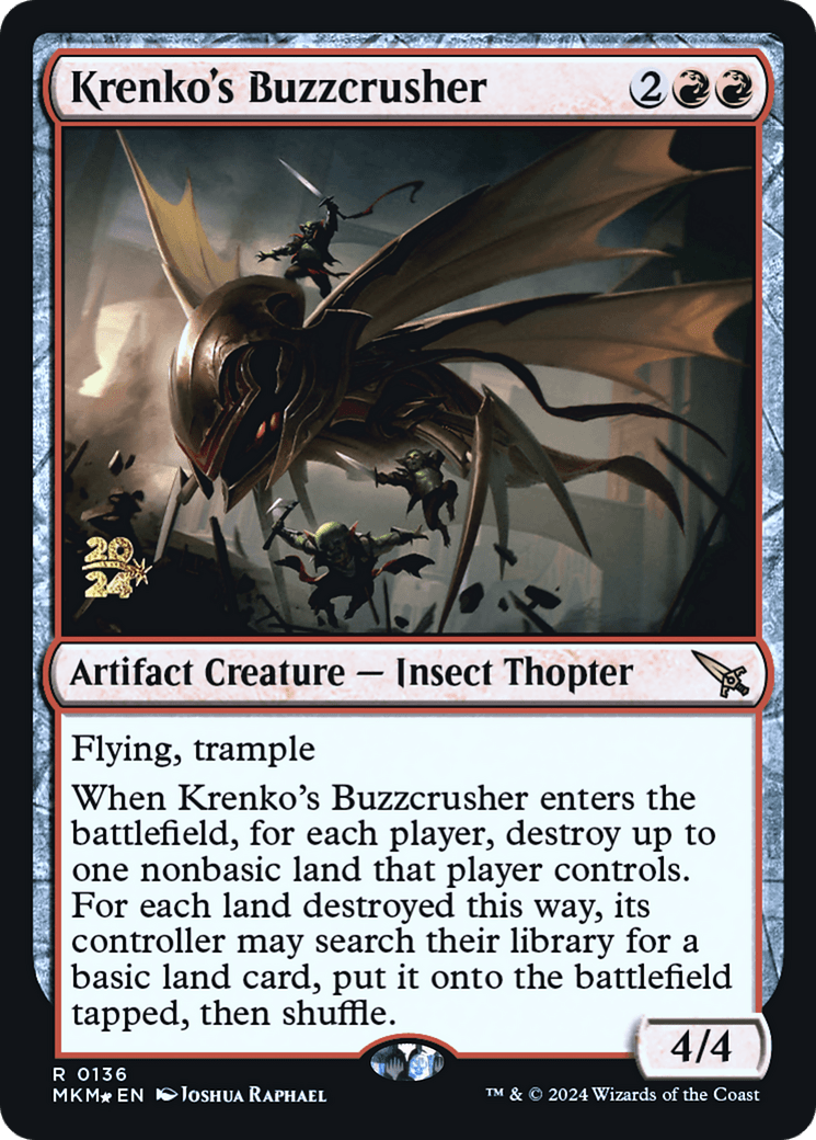 Krenko's Buzzcrusher [Murders at Karlov Manor Prerelease Promos] MTG Single Magic: The Gathering  | Multizone: Comics And Games