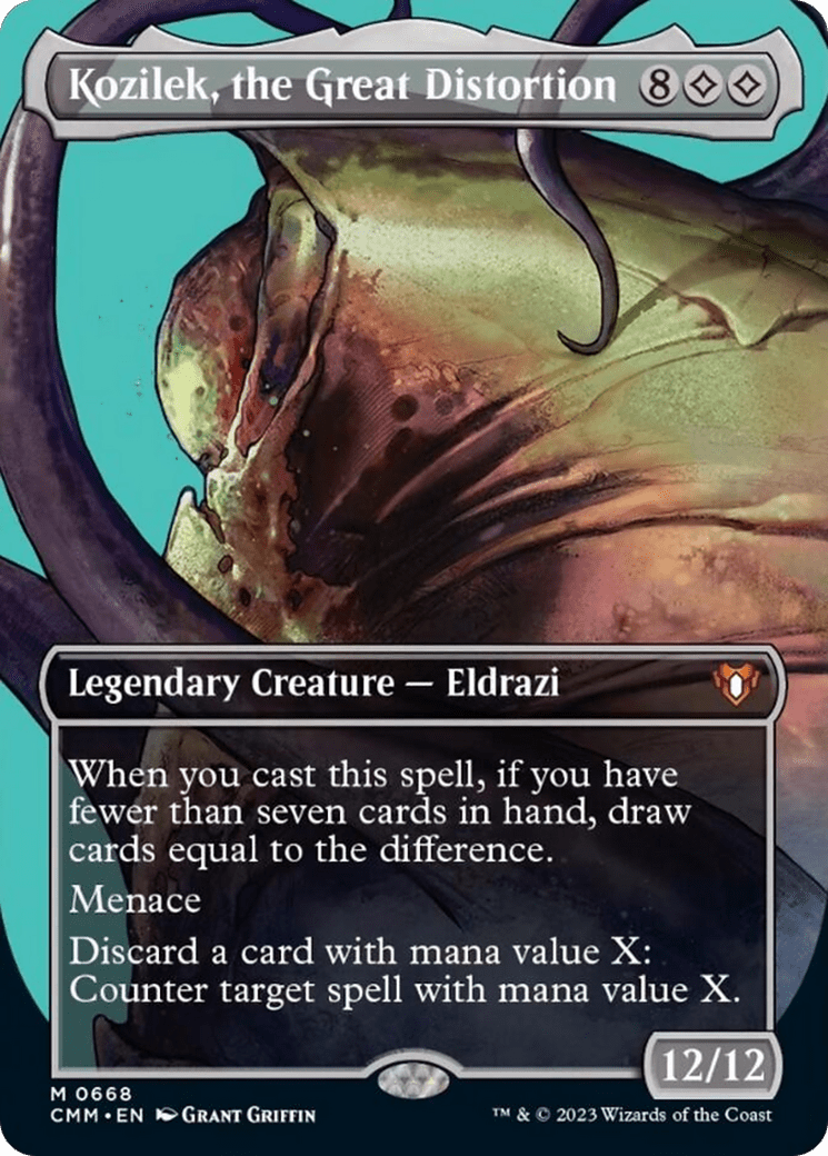 Kozilek, the Great Distortion (Borderless Profile) [Commander Masters] MTG Single Magic: The Gathering  | Multizone: Comics And Games