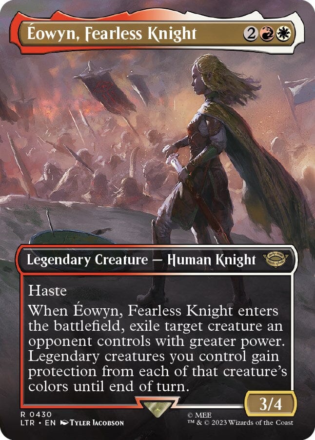Eowyn, Fearless Knight (Borderless Alternate Art) [The Lord of the Rings: Tales of Middle-Earth] MTG Single Magic: The Gathering  | Multizone: Comics And Games