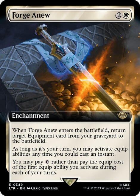 Forge Anew (Extended Art) [The Lord of the Rings: Tales of Middle-Earth] MTG Single Magic: The Gathering  | Multizone: Comics And Games
